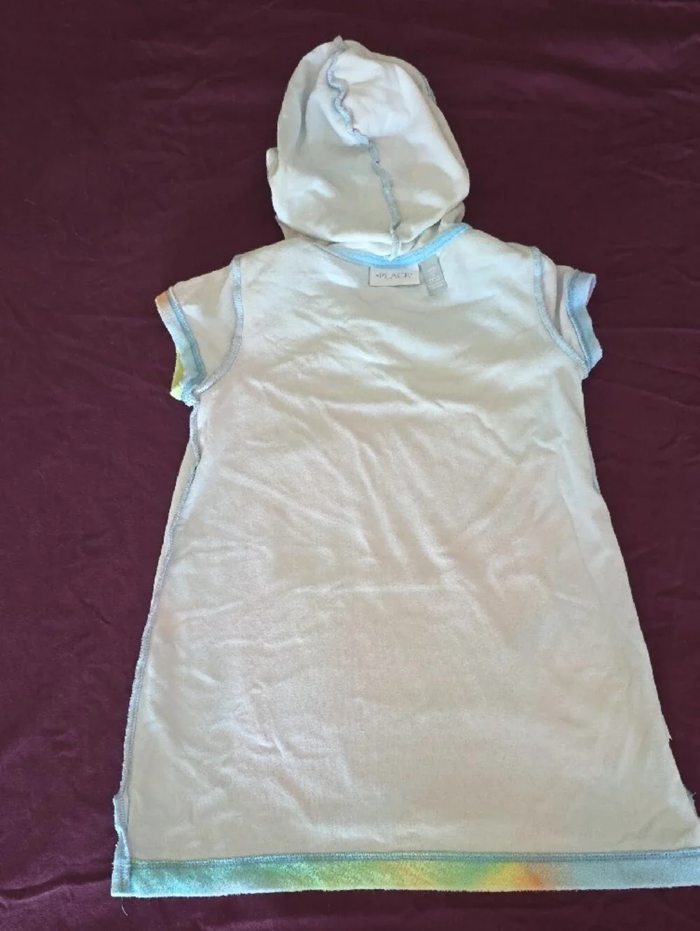 Place Girls' Pastel Tie-Dye Hooded Swim Cover-up